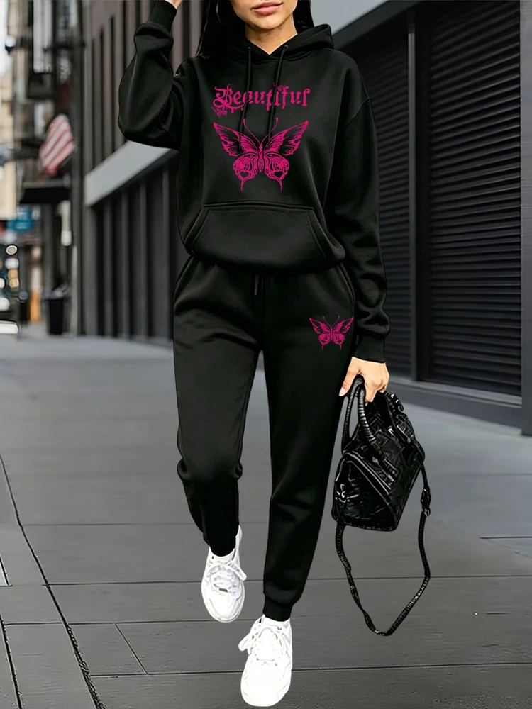 Women'S Fashion For 2026 - Jesienno-zimowe codzienne sportowe zestawy dresowe: bluzy