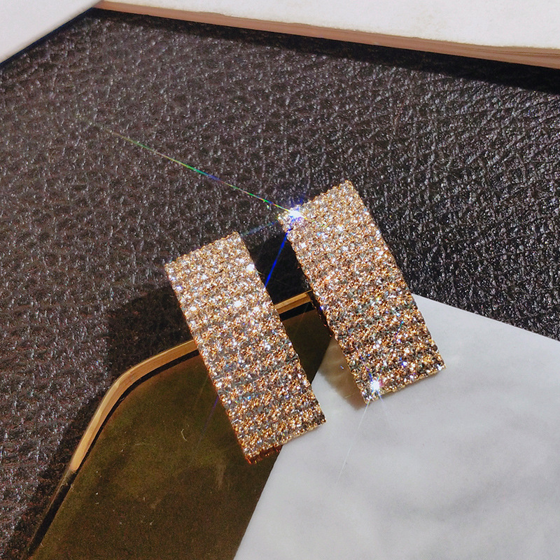 Women'S Fashion Paris - 14K żółte złoto diamentowe kolczyki sztyfty