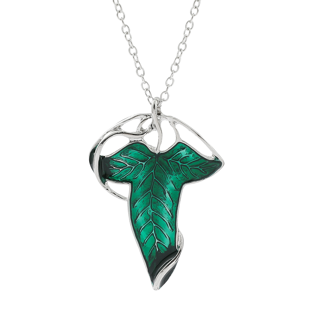 Women Fashion Jewellery - Naszyjnik z zawieszką w kształcie zielonego