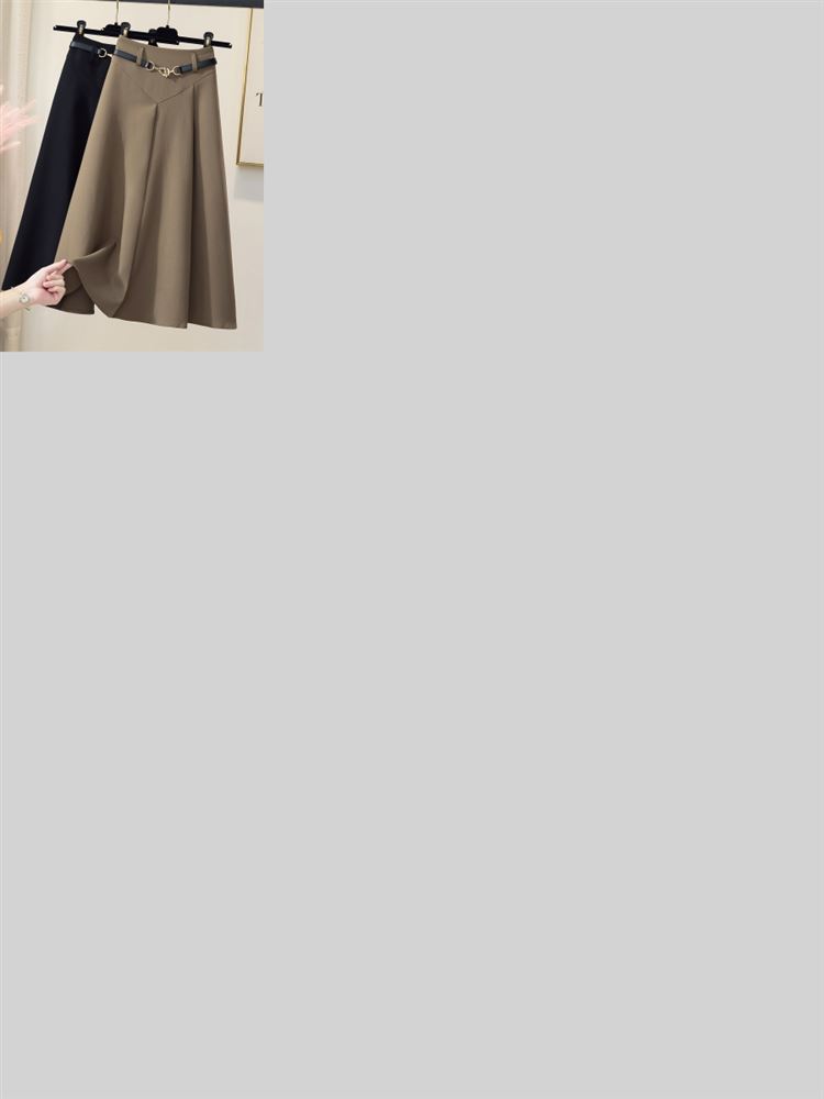 A-Line Skirt Midi - Wiosenno-jesienna spódnica damska w nowym stylu,