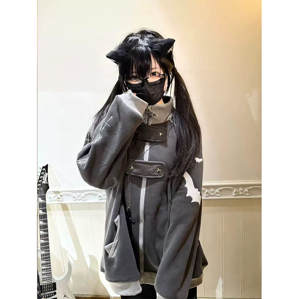 Hoodie Women Oversized - Damska bluza z kapturem Y2K Gothic