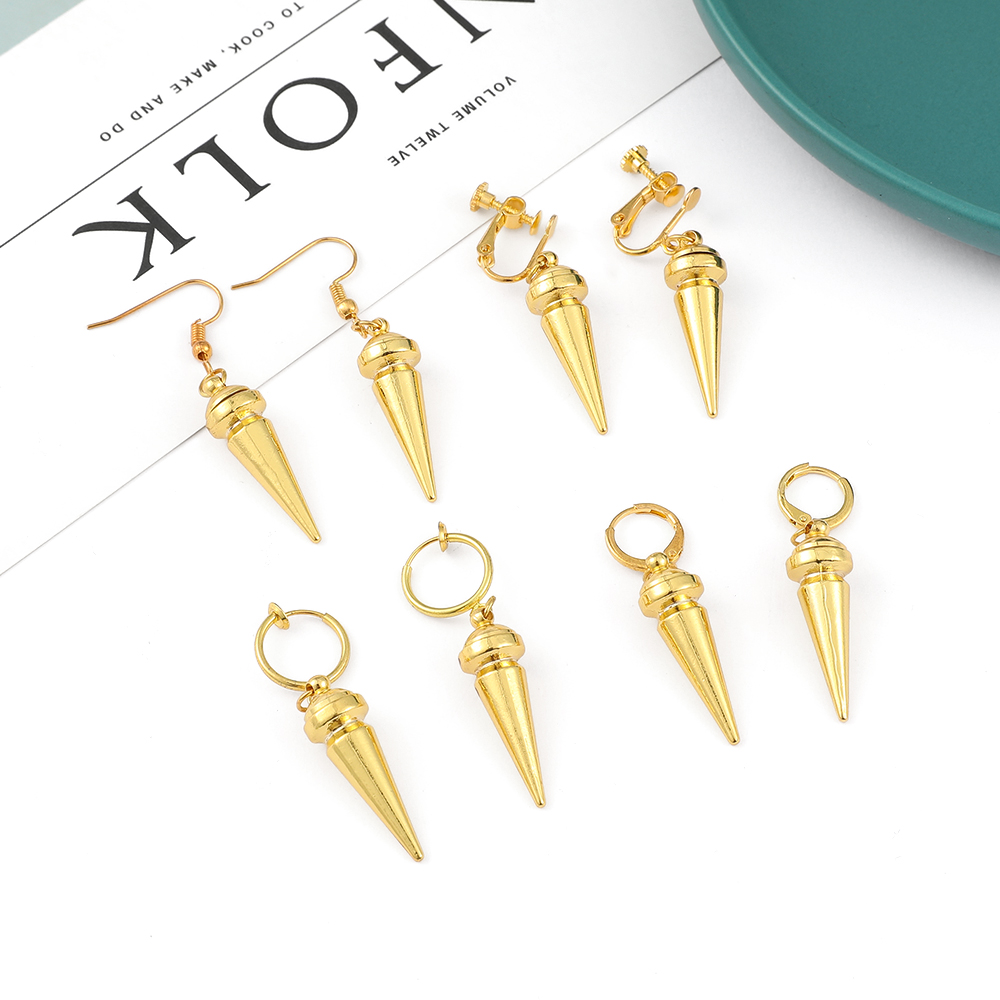 Women Fashion Jewellery - Modne anime kolczyki w złotym kolorze,
