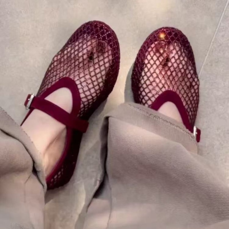 Women'S Fashion Footwear - Ażurowe sandały Baotou z cyrkoniami damskie