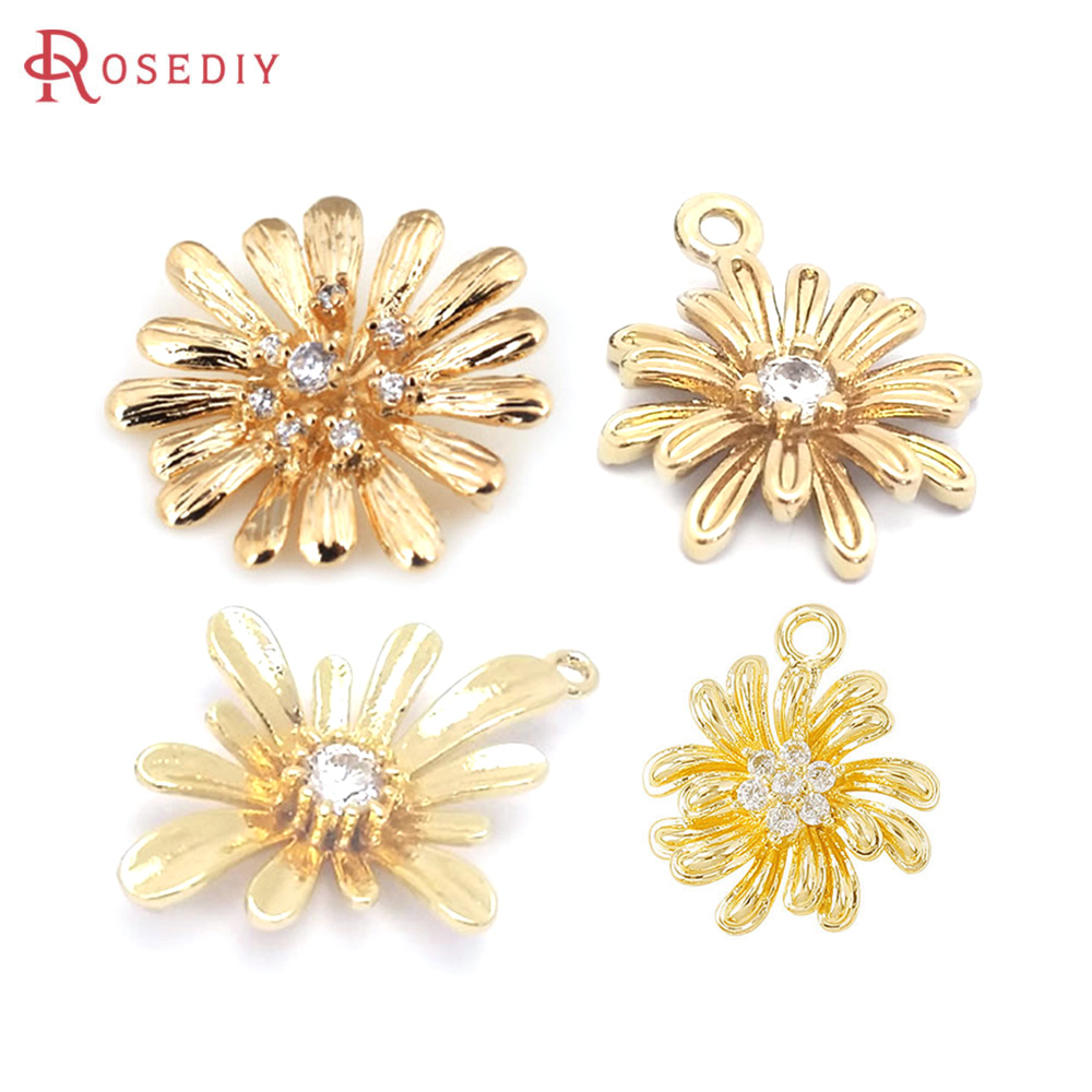 Women Fashion Jewellery - Zawieszki z mosiądzu w kolorze 18-karatowego