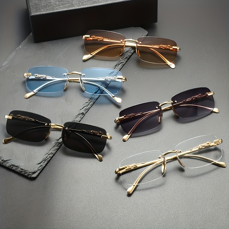 Women'S Fashion Eyeglasses - Modne okulary przeciwsłoneczne bez oprawek, metalowe,