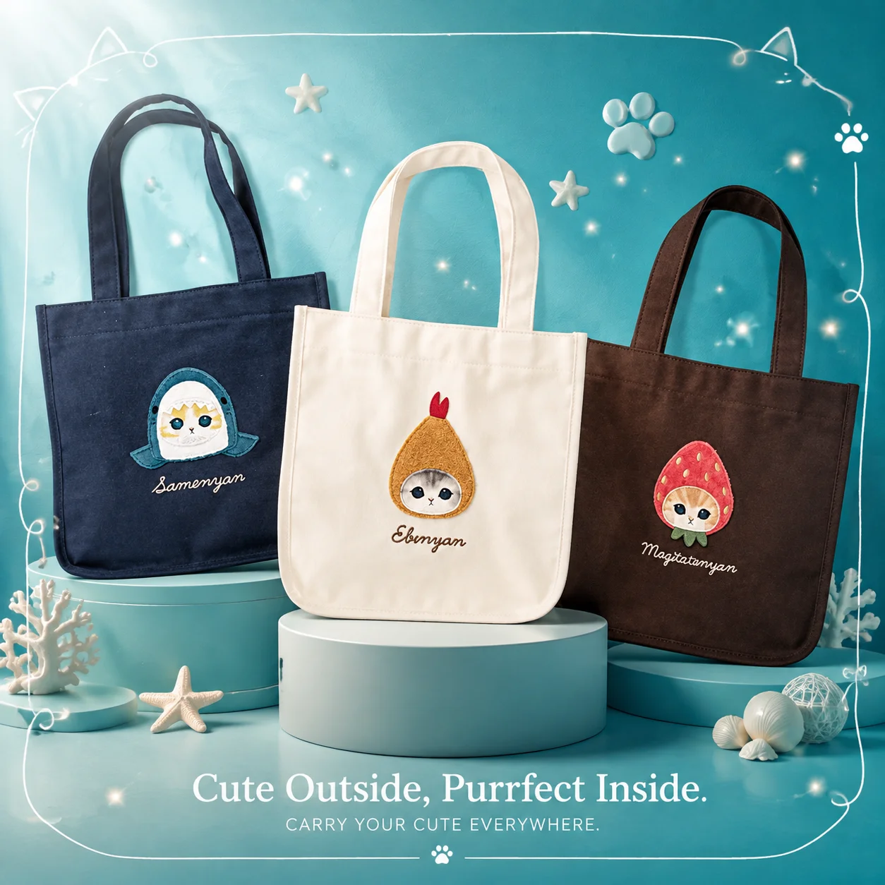 Canvas Tote Bag - Japońska torba na ramię w stylu