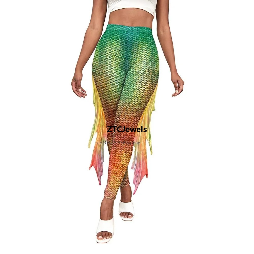 Legginsy z nadrukiem łusek syr – Women'S Fashion Leggings recenzja i cena