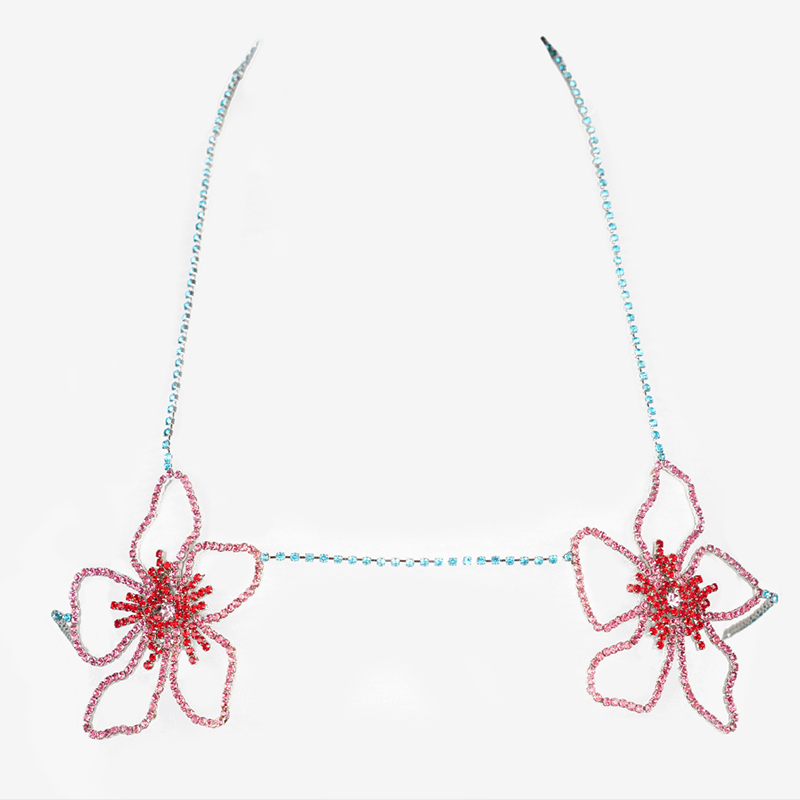 Stonefans różowy kwiat pierś ł – Women'S Fashion Harness recenzja i cena
