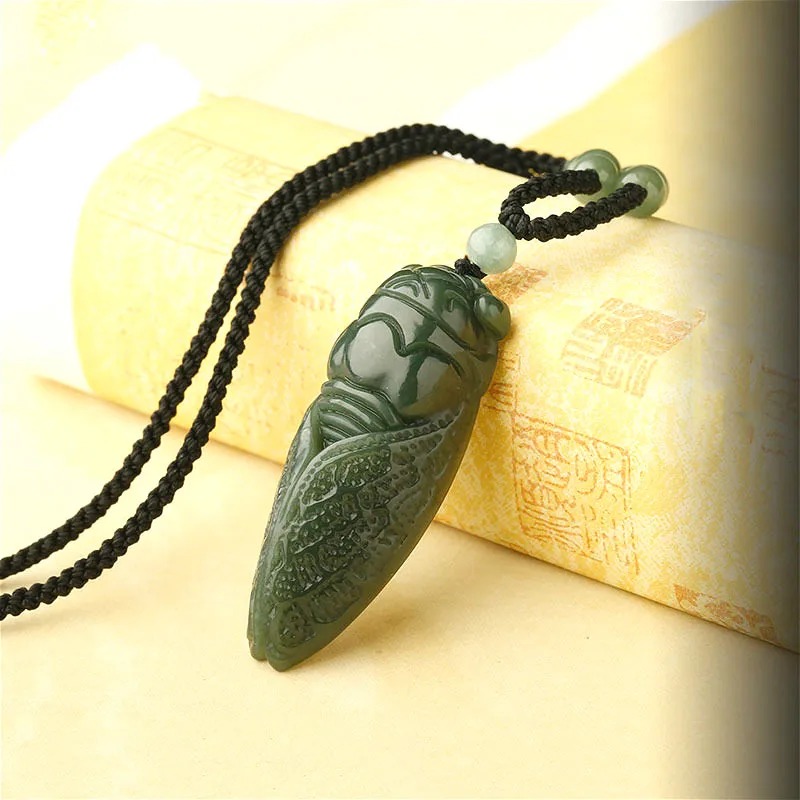 Naturalny Hetian Jade cykada w – Women Fashion Jewellery recenzja i cena