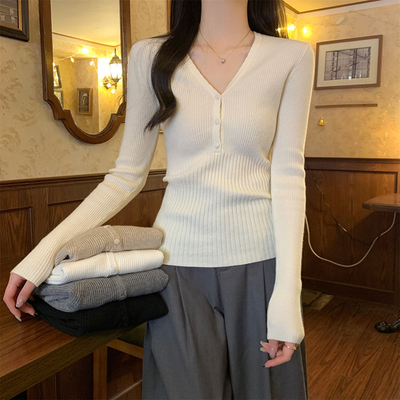 Dopasowany sweter damski z dek – Ribbed Knit Sweater recenzja i cena