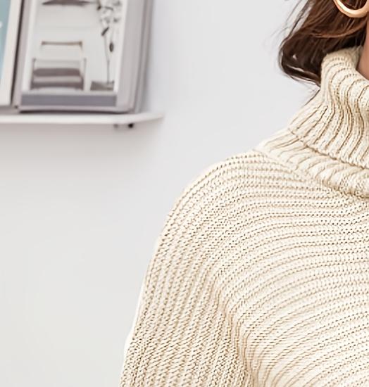 Sukienka swetrowa z golfem dla – Ribbed Knit Sweater recenzja i cena