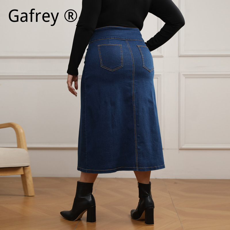 Dżinsowa spódnica plus size z  – A-Line Skirt Midi recenzja i cena