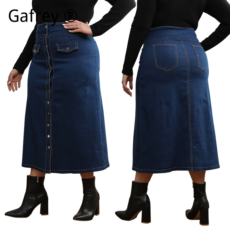 Dżinsowa spódnica plus size z  – A-Line Skirt Midi recenzja i cena
