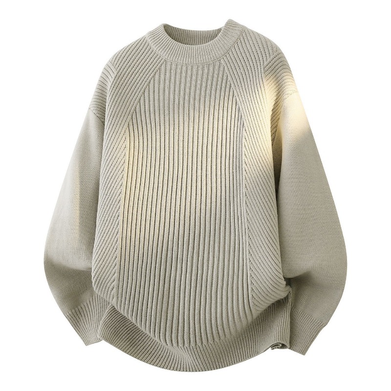 Damski sweter z okrągłym dekol – Ribbed Knit Sweater recenzja i cena