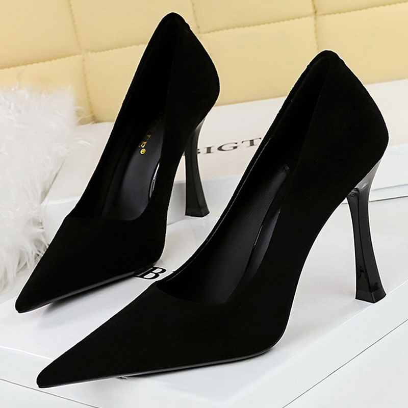 BIGTREE Buty Zamszowe Czarne D – Xxl Women Fashion recenzja i cena