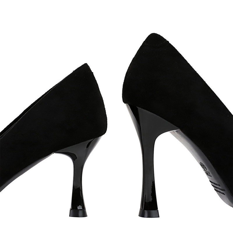BIGTREE Buty Zamszowe Czarne D – Xxl Women Fashion recenzja i cena