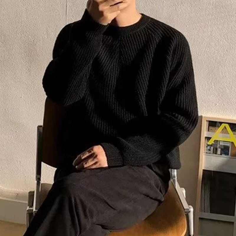 Streetwear Moda Męskie Swetry  – Ribbed Knit Sweater recenzja i cena