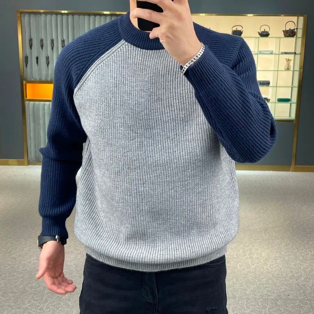 Jesienny i zimowy modny, ciepł – Ribbed Knit Sweater recenzja i cena