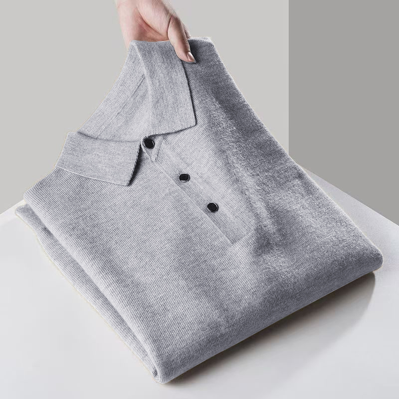 Męski sweter z krótkim zamkiem – Ribbed Knit Sweater recenzja i cena