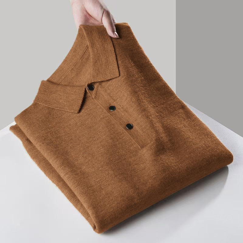Męski sweter z krótkim zamkiem – Ribbed Knit Sweater recenzja i cena