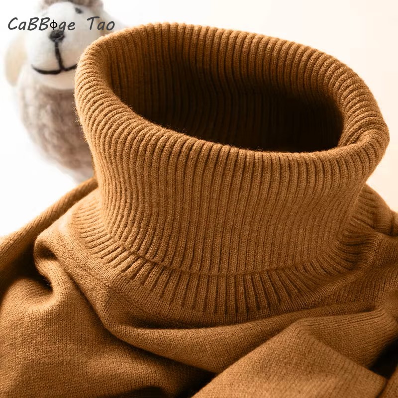 Męski sweter z golfem Slim Fit – Ribbed Knit Sweater recenzja i cena