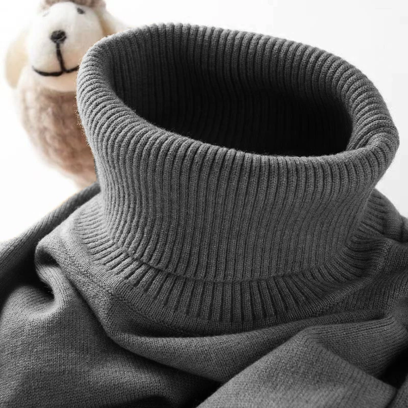 Męski sweter z golfem Slim Fit – Ribbed Knit Sweater recenzja i cena