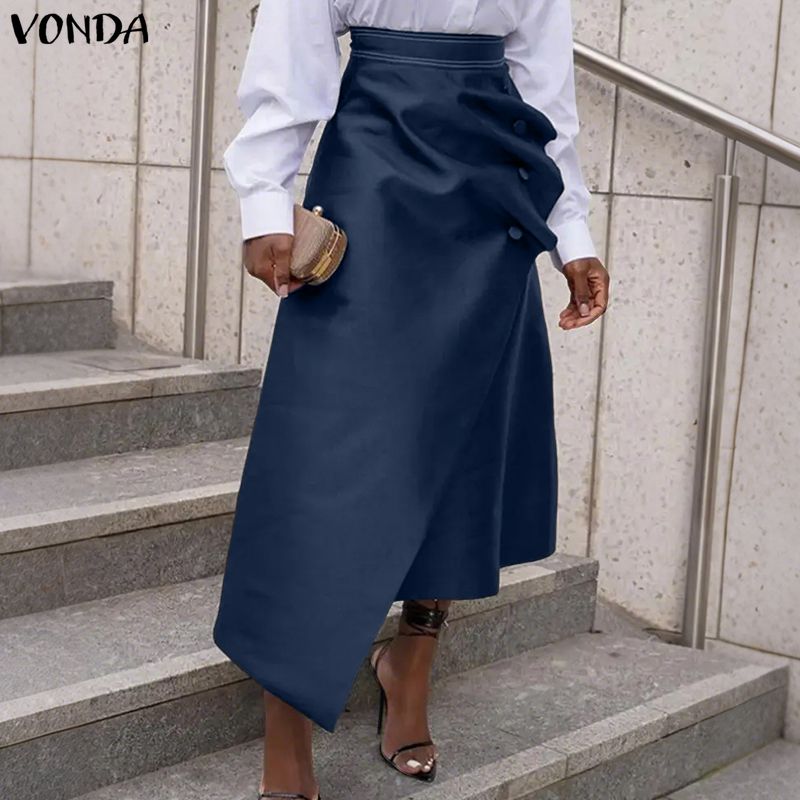VONDA Plus Size 5XL Eleganckie – A-Line Skirt Midi recenzja i cena