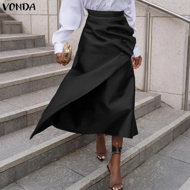 VONDA Plus Size 5XL Eleganckie – A-Line Skirt Midi recenzja i cena
