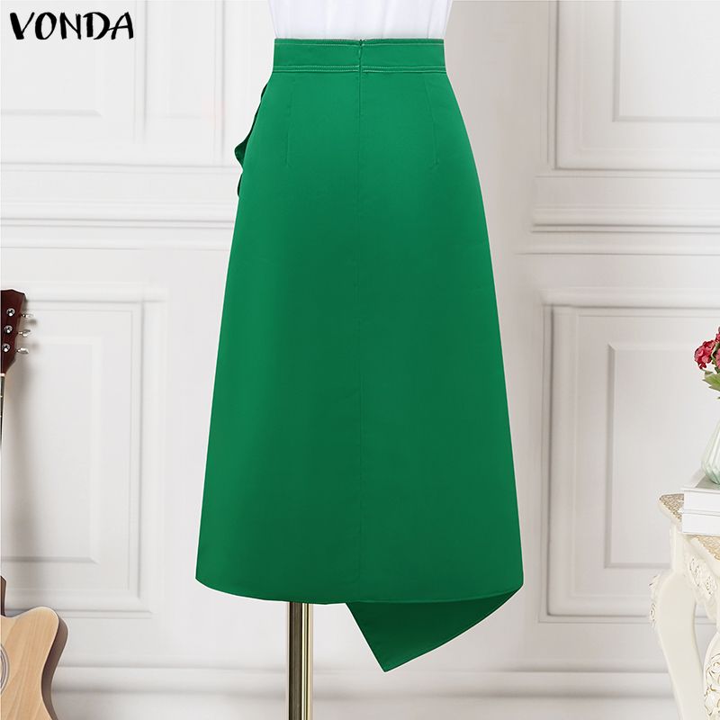 VONDA Plus Size 5XL Eleganckie – A-Line Skirt Midi recenzja i cena