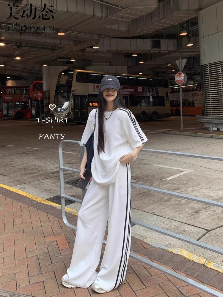 Wiosna/lato luźna zestaw na co – Wide Leg Palazzo Pants recenzja i cena