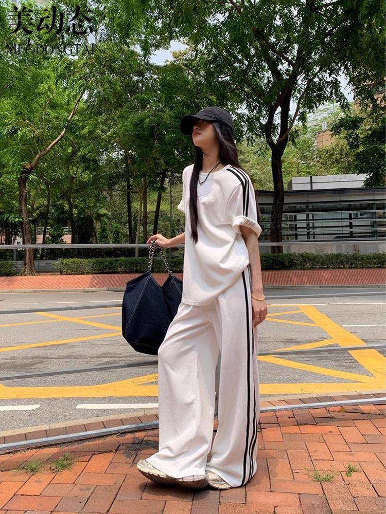 Wiosna/lato luźna zestaw na co – Wide Leg Palazzo Pants recenzja i cena