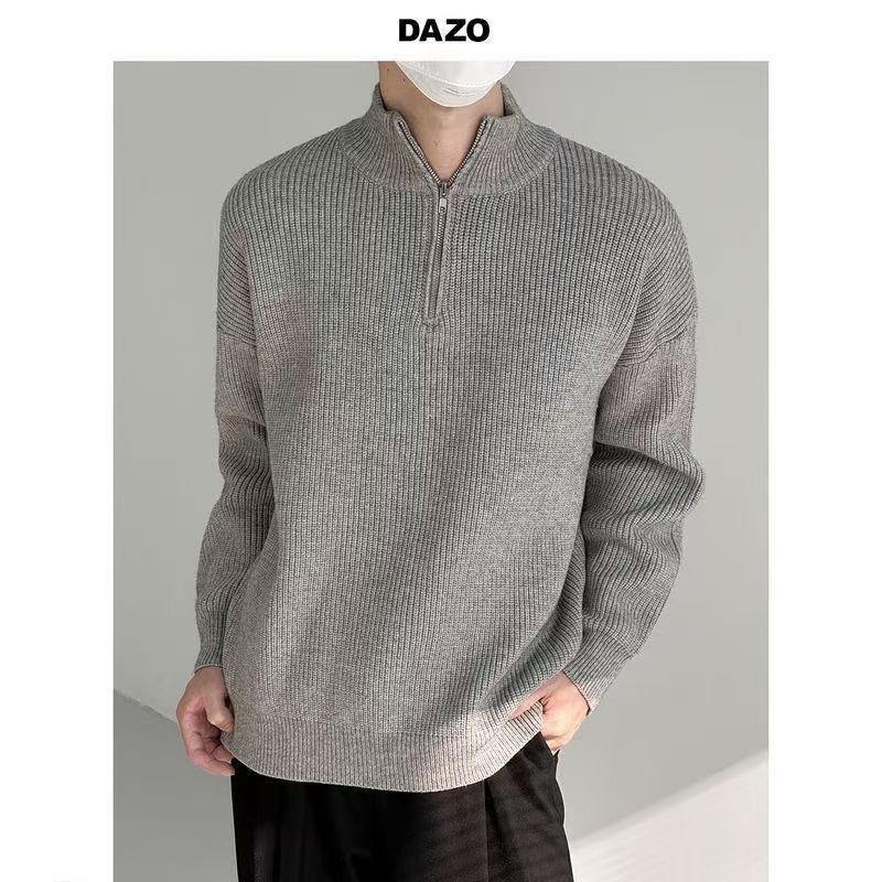 Męska kurtka dzianinowa na jes – Ribbed Knit Sweater recenzja i cena