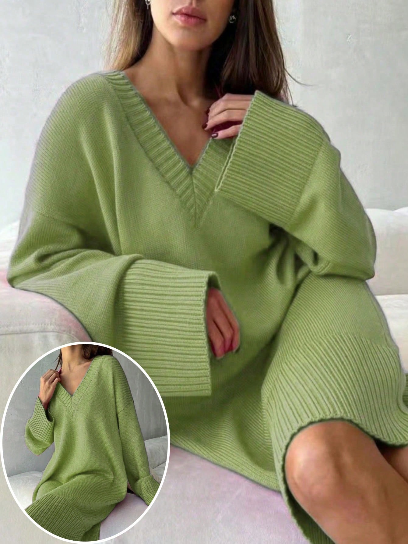 Sukienka swetrowa dla kobiet p – Ribbed Knit Sweater recenzja i cena