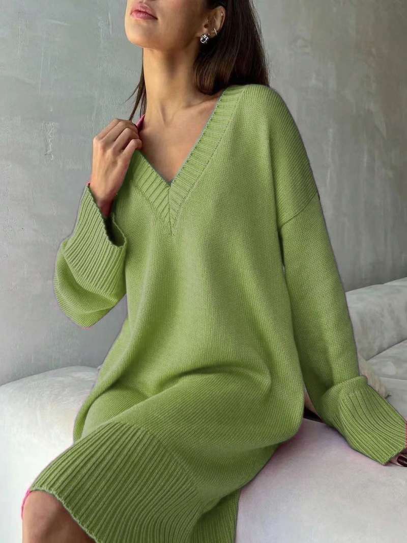 Sukienka swetrowa dla kobiet p – Ribbed Knit Sweater recenzja i cena